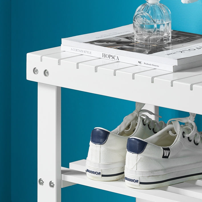 SoBuy | Meuble à chaussures | Banc étroit | Largeur 50cm Blanc | FSR02-K-W