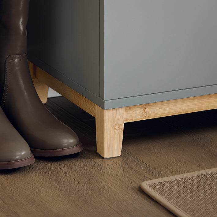 SoBuy | Banc à chaussures avec assise | Banc d'entrée | Banc | Banc d'entrée | Gris clair | FSR117-HG