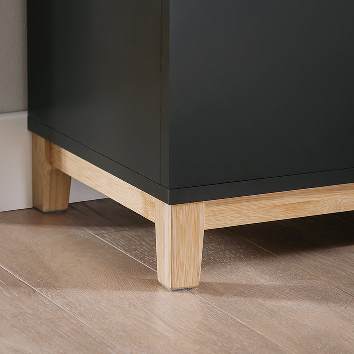 SoBuy | Banc à chaussures avec assise | Banc d'entrée | Banc | Banc d'entrée | Noir | FSR117-SCH