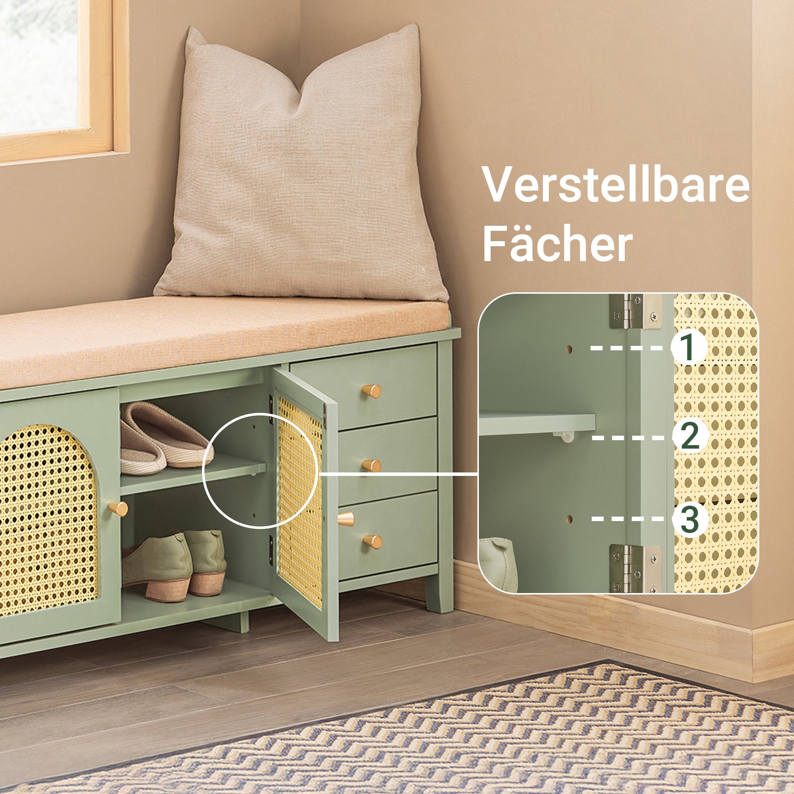 Prévente | SoBuy | Banc à chaussures | Banc d'entrée | Banquette | Banc de couloir | FSR129-GR