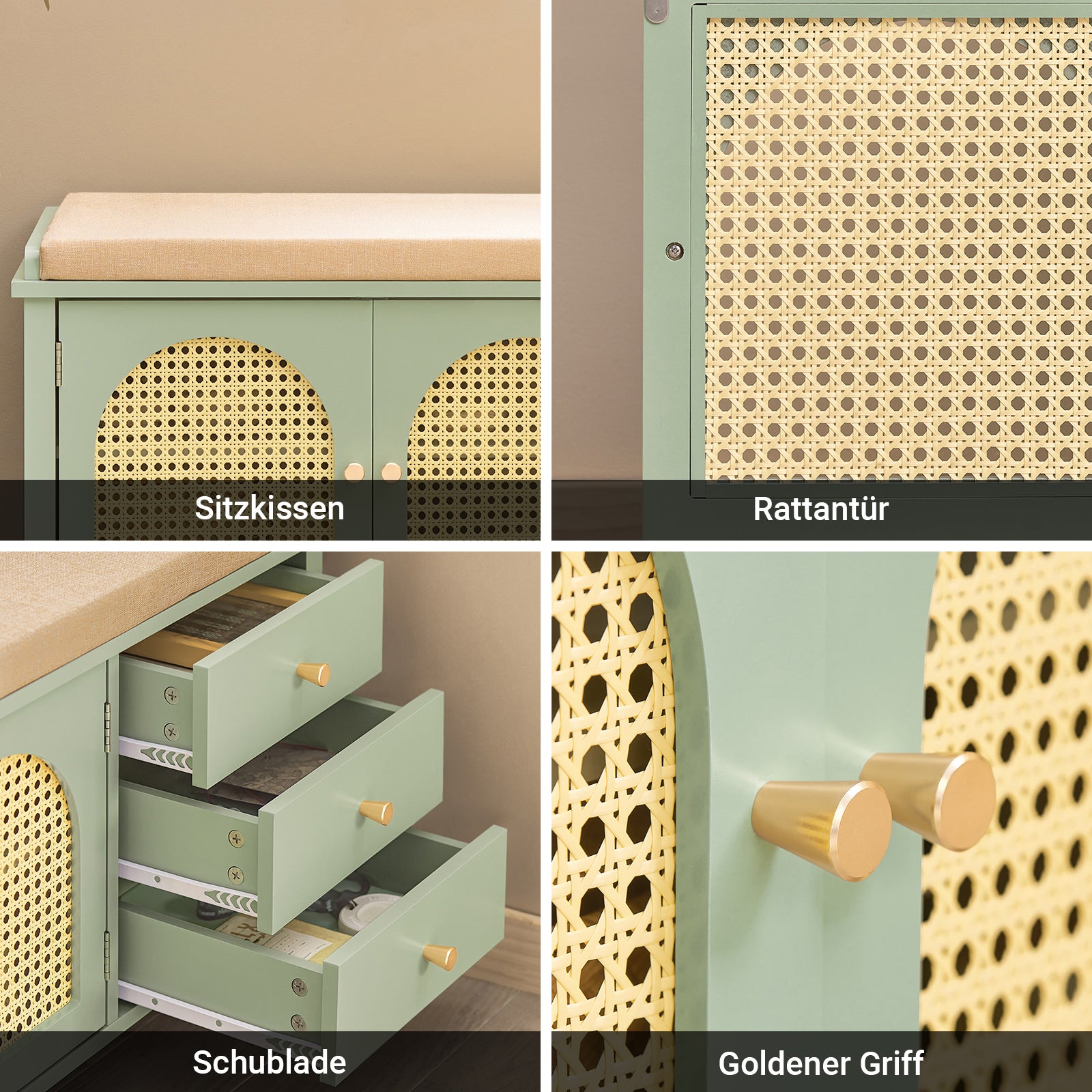 Prévente | SoBuy | Banc à chaussures | Banc d'entrée | Banquette | Banc de couloir | FSR129-GR