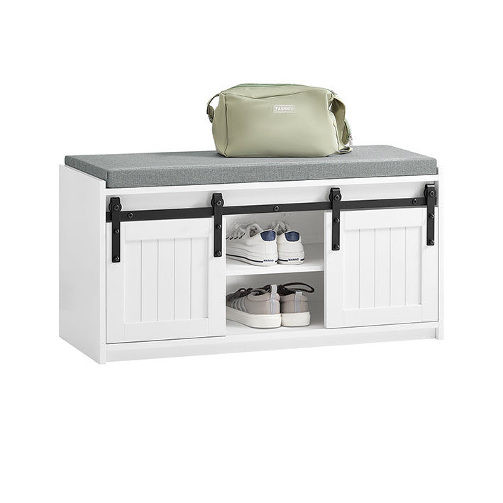 SoBuy | Scarpiera con seduta | Panchina | Panca da ingresso | Scarpiera | Bianco | FSR133-K-W