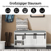 SoBuy | Schuhbank mit Sitzfläche | Sitzbank | Dielenbank | Schuhregal | Weiß | FSR133-K-W