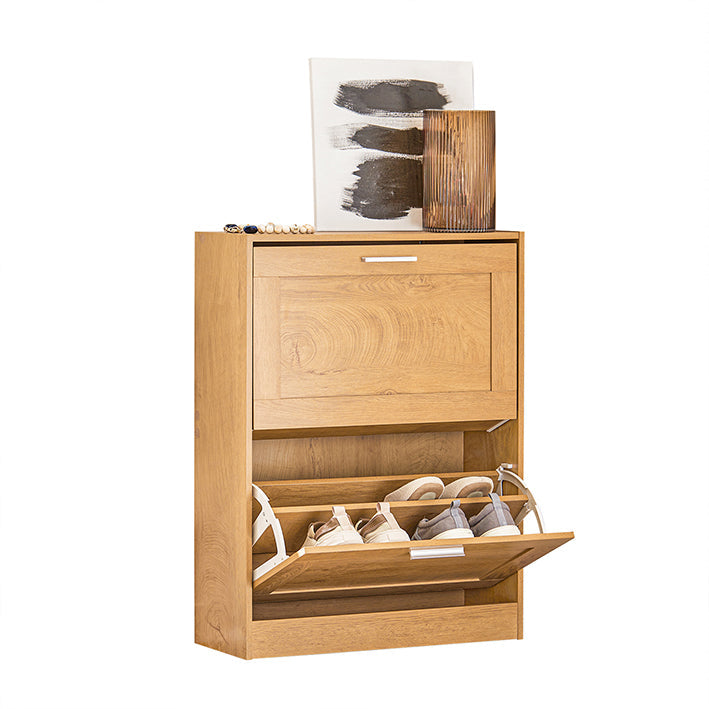 SoBuy | Meuble à chaussures | Armoire à chaussures avec 2 abattants | Commode à chaussures | FSR137-N