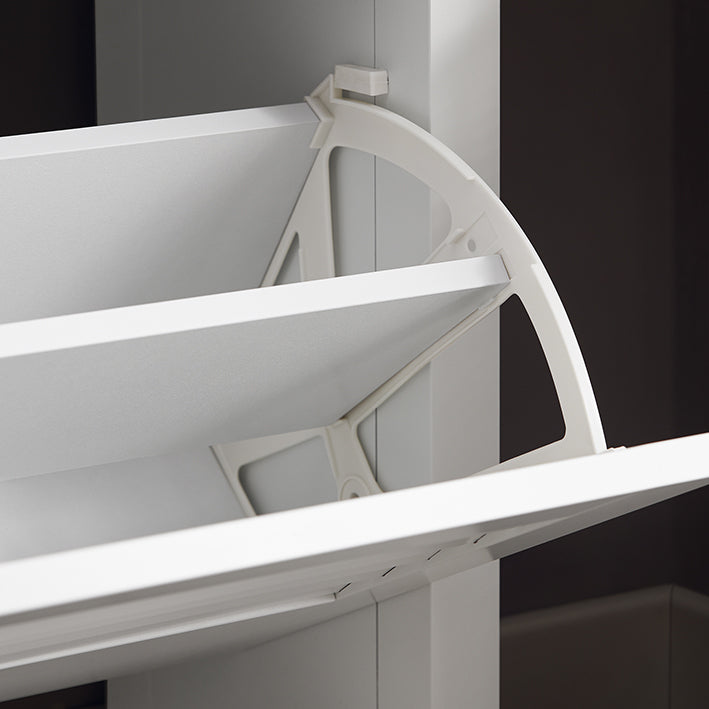 SoBuy | Meuble à chaussures | Meuble à chaussures à 2 portes | Coffre à chaussures | Blanc | FSR152-W