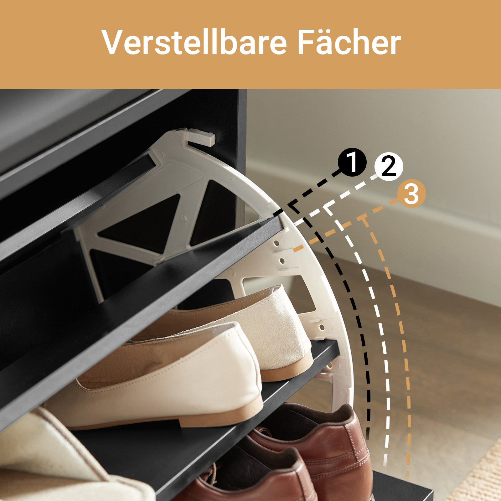 SoBuy | Schuhkipper | Schuhbank mit Schuhregal | Schwarz | FSR16-SCH