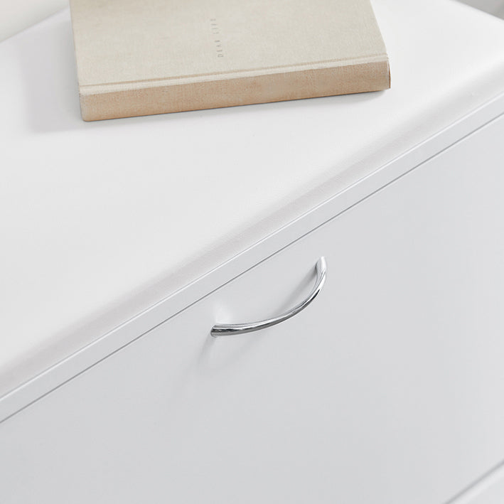 SoBuy | Meuble à chaussures | Banc à chaussures avec étagère intégrée | Blanc | FSR16-W