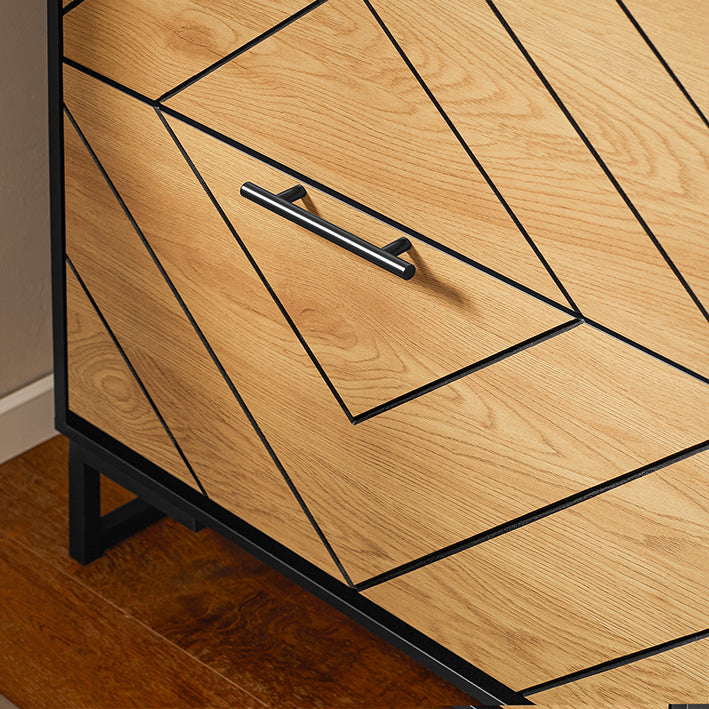 SoBuy | Meuble à chaussures 3 portes | Meuble à chaussures étroit | Noir-brun | 62 x 125 x 24 cm | FSR164-SCH