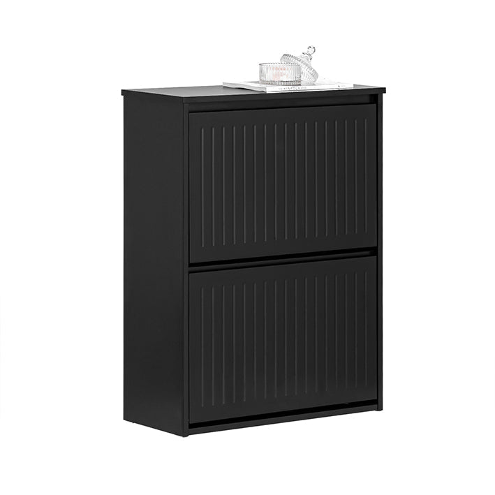 SoBuy | Scarpiera a 2 ante | Armadietto per scarpe | Scarpiera | Nero | FSR165-K-SCH
