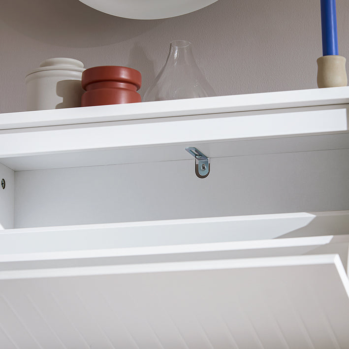 SoBuy | Meuble à chaussures 2 portes | Armoire à chaussures | Étagère à chaussures | Blanc | FSR165-KW