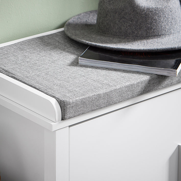 SoBuy | Banc à chaussures avec assise | Banc d'entrée | Banc | Meuble à chaussures | Blanc | FSR168-W