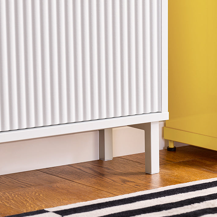 Prévente | SoBuy | Meuble à chaussures étroit à 2 abattants | Blanc | FSR177-W