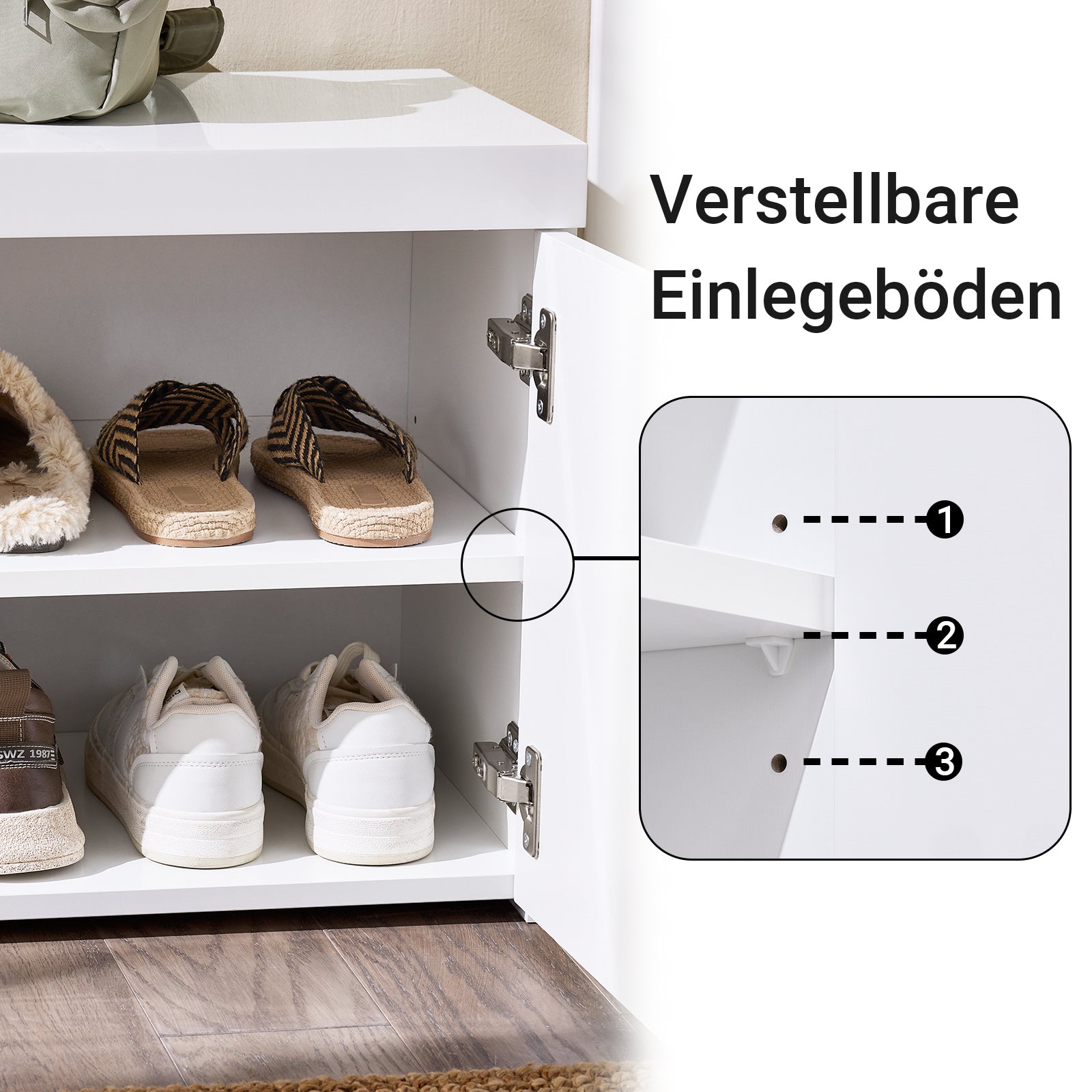 SoBuy | Banc à chaussures | Banc d'entrée | Banc avec rangement | Banc d'entrée | Blanc | FSR178-W