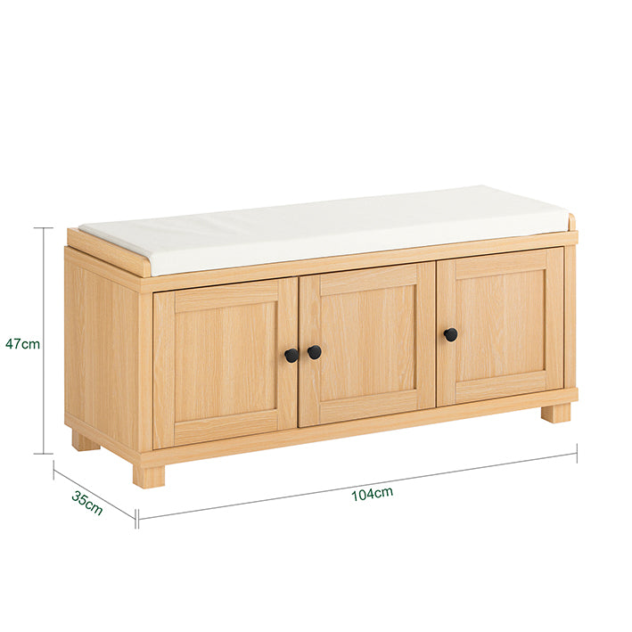 SoBuy | Banc à chaussures avec assise | Banc d'entrée | Banc | Banc d'entrée | Naturel | FSR188-N