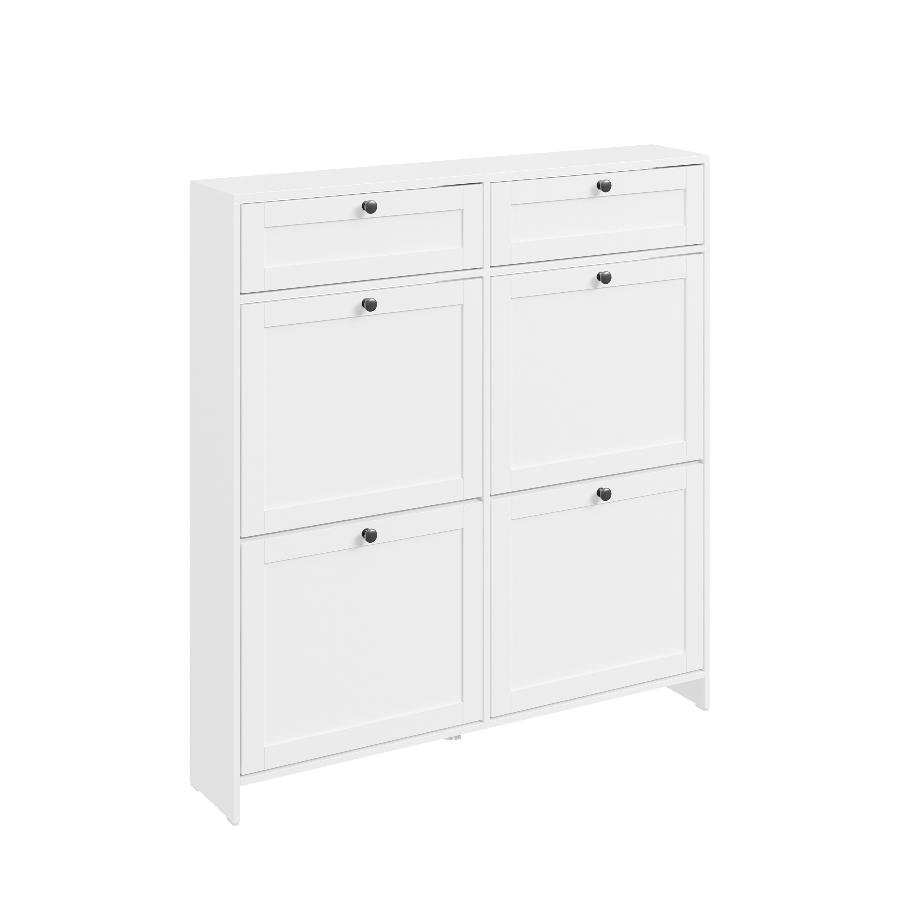 SoBuy | Meuble à chaussures étroit | à 4 rabats | Blanc | FSR208-W