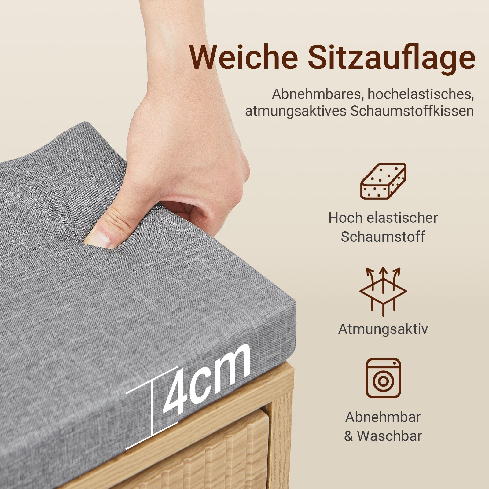 SoBuy Meuble à chaussures étroit avec assise pour grandes chaussures 100x24x50 cm FSR211-N