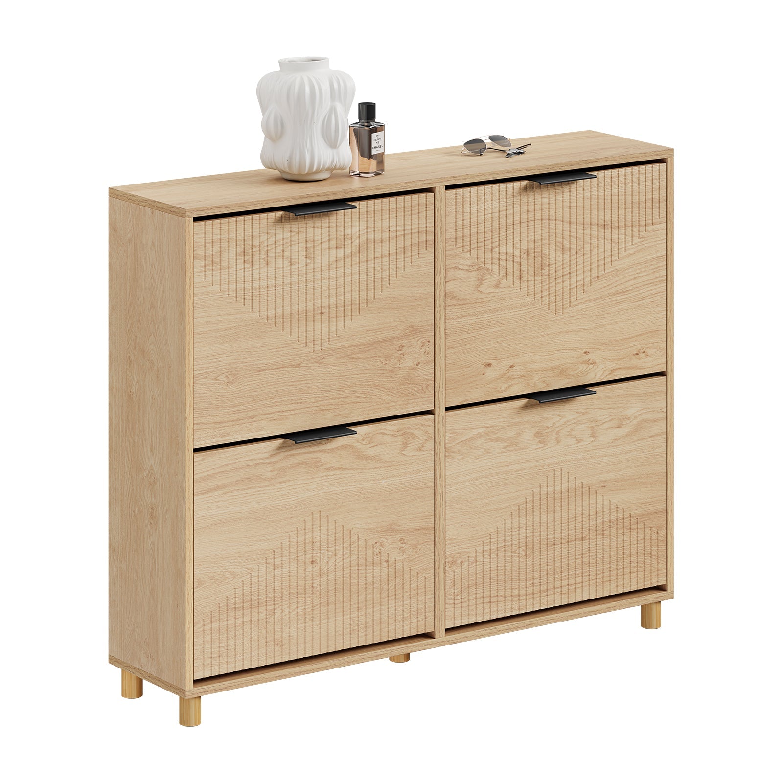 SoBuy meuble à chaussures étroit 24cm de large couleur bois dimensions 100x24x83cm FSR214-N