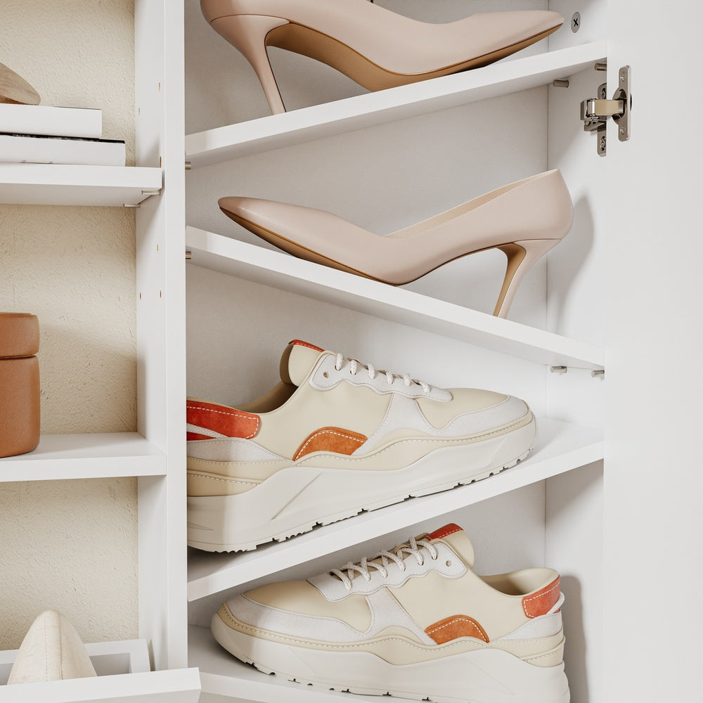 SoBuy | Schuhkipper schmal in Weiß | FSR230-W