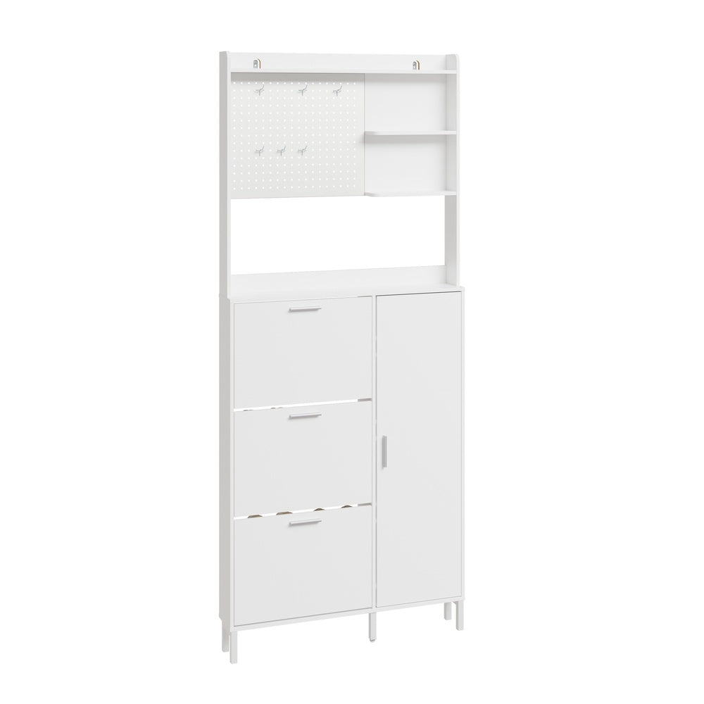 SoBuy | Schuhschrank schmal hoch weiß | FSR232-W