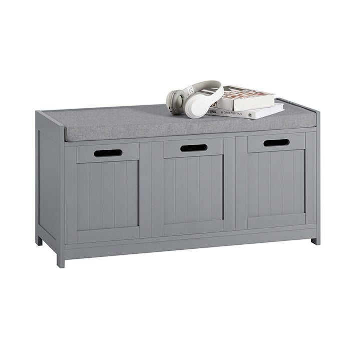 SoBuy | Cassapanca scarpiera | Panca contenitore | Grigio | FSR80-SG