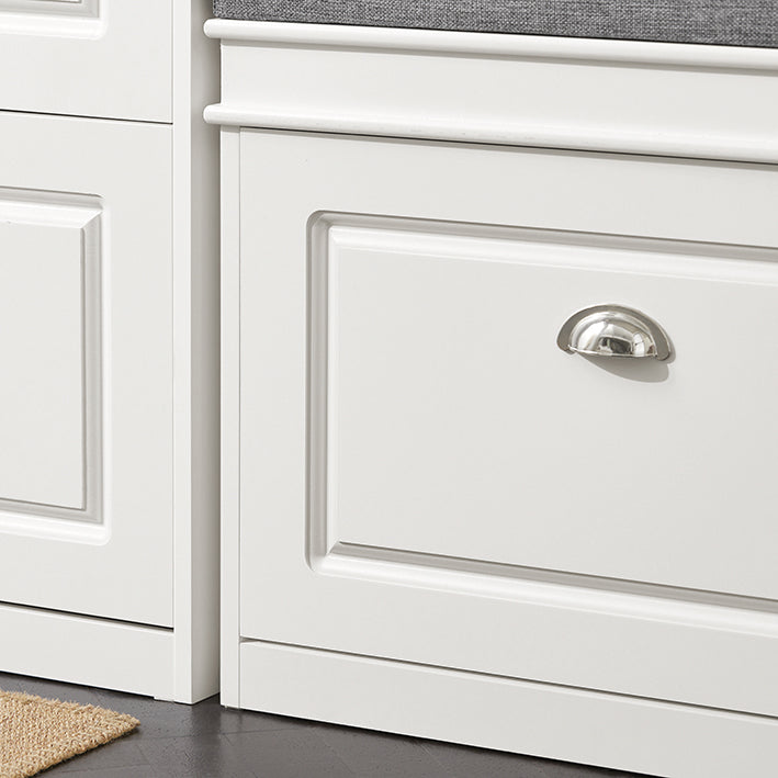 SoBuy | Meuble à chaussures | Banc à chaussures avec porte rabattable | Meuble à chaussures blanc | FSR82