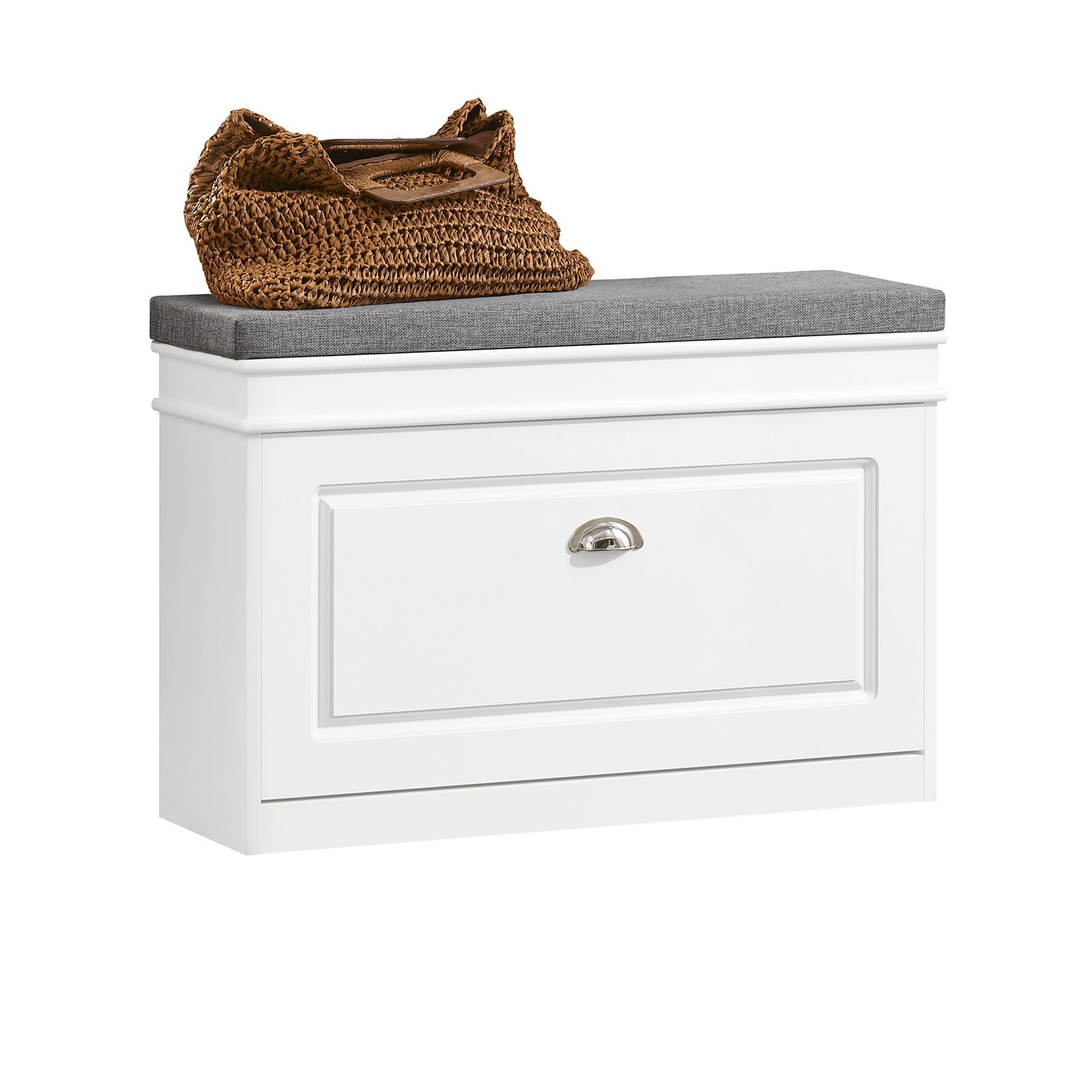 SoBuy | Meuble à chaussures | Banc à chaussures avec abattant | Meuble à chaussures Blanc | FSR82