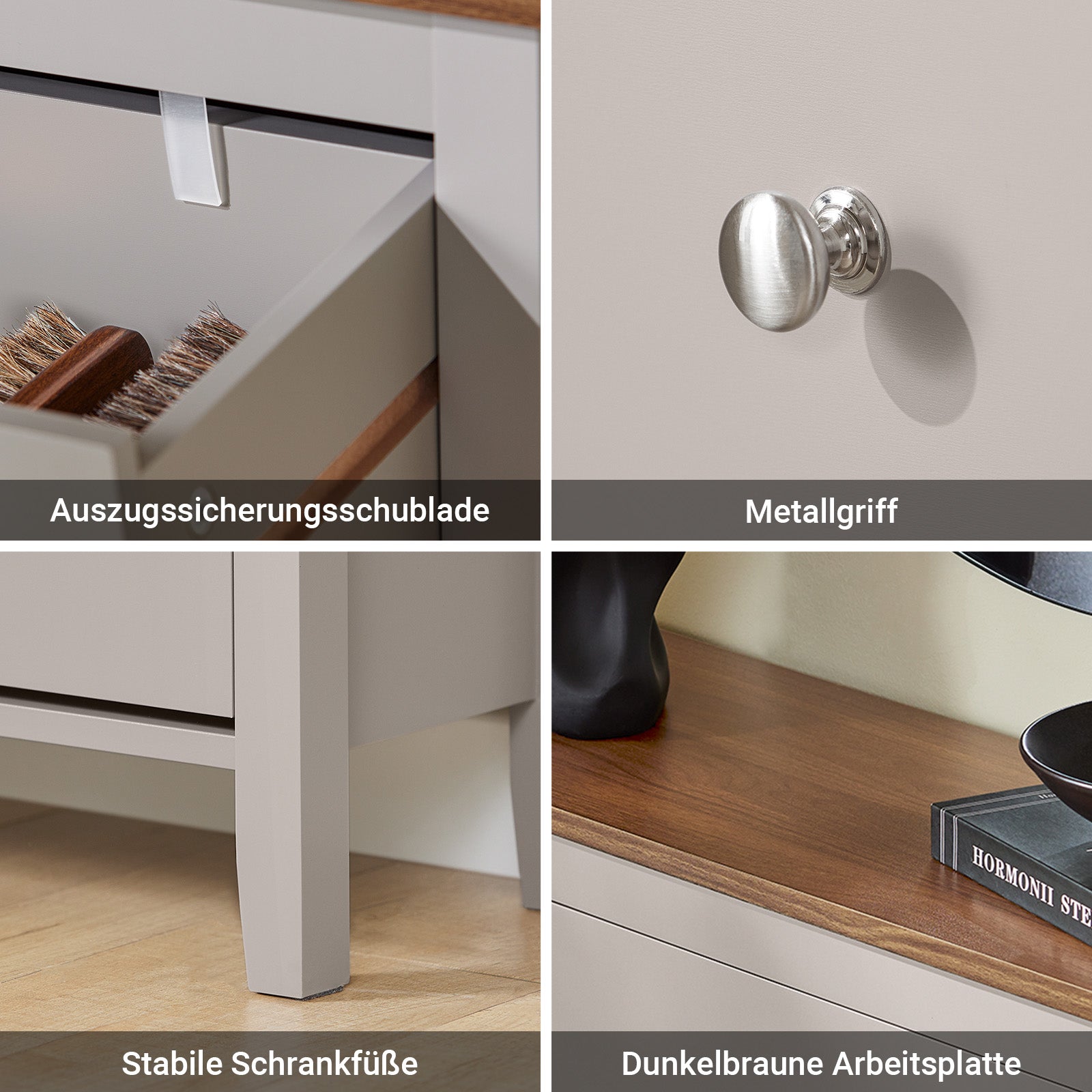 SoBuy | Meuble à chaussures étroit | 2 portes et tiroir | Capacité : 12 paires de chaussures | Marron clair | L 80 x P 25 x H 108 cm | FSR89-KA