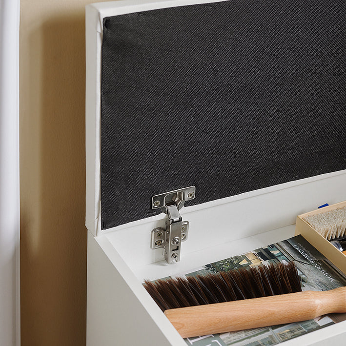 Vorverkauf | SoBuy | Schuhkipper | Schuhbank mit Sitzkissen | Sitzbank | Weiß | 60x50x30cm | FSR95-W