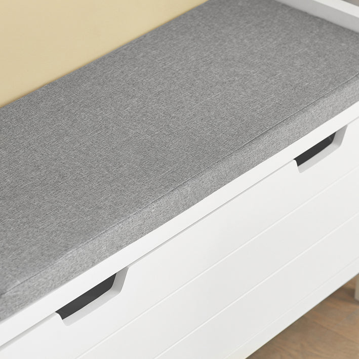 SoBuy | Cassapanca | Panchina con sedile | Scarpiera | Bianco | FSR97-W