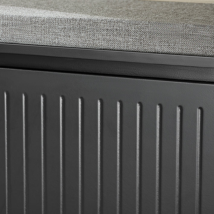 Prévente | SoBuy | Meuble à chaussures | Banc à chaussures avec rabat | Avec coussin d'assise | Noir | FSR98-L-SCH