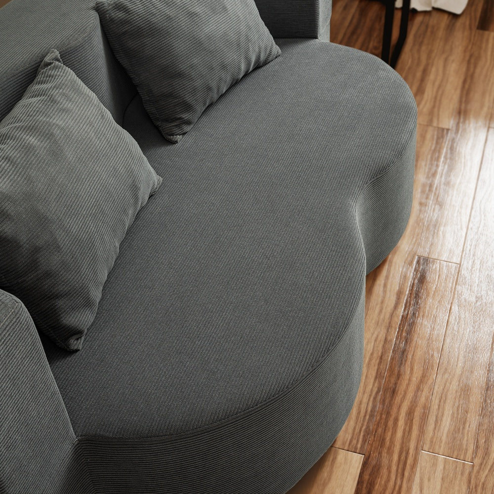 SoBuy | Schlafsofa & Schlafcouch in Dunkelgrau mit 2 Kissen | FST101-DG