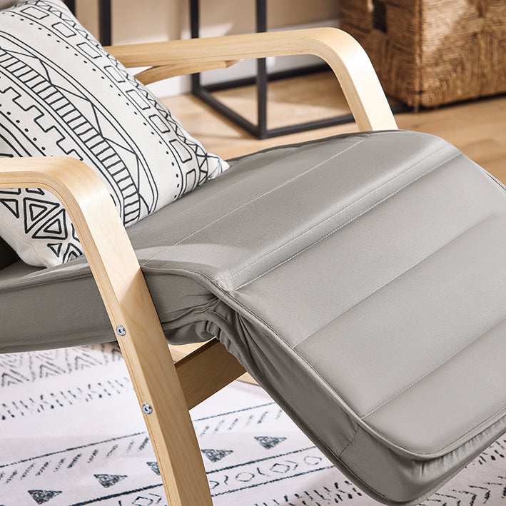 SoBuy | Fauteuil à bascule | Fauteuil d'allaitement | Fauteuil relax gris | FST16-DG