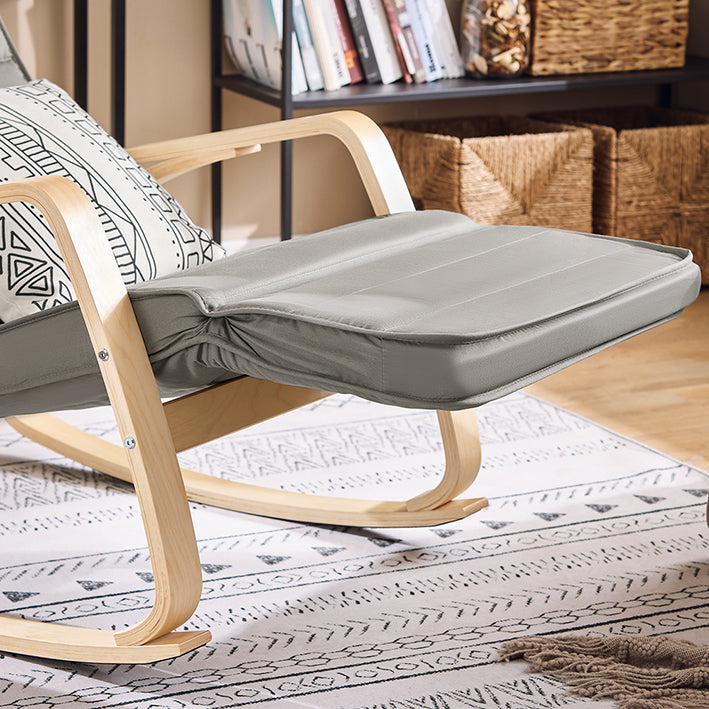 SoBuy | Fauteuil à bascule | Fauteuil d'allaitement | Fauteuil relax gris | FST16-DG