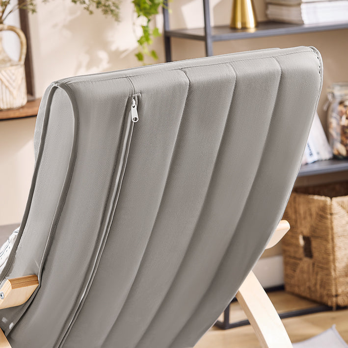 SoBuy | Fauteuil à bascule | Fauteuil d'allaitement | Fauteuil relax gris | FST16-DG