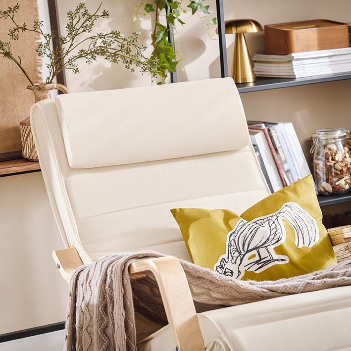 SoBuy | Chaise à bascule | Fauteuil d'allaitement | Fauteuil à bascule | Blanc | FST16-W