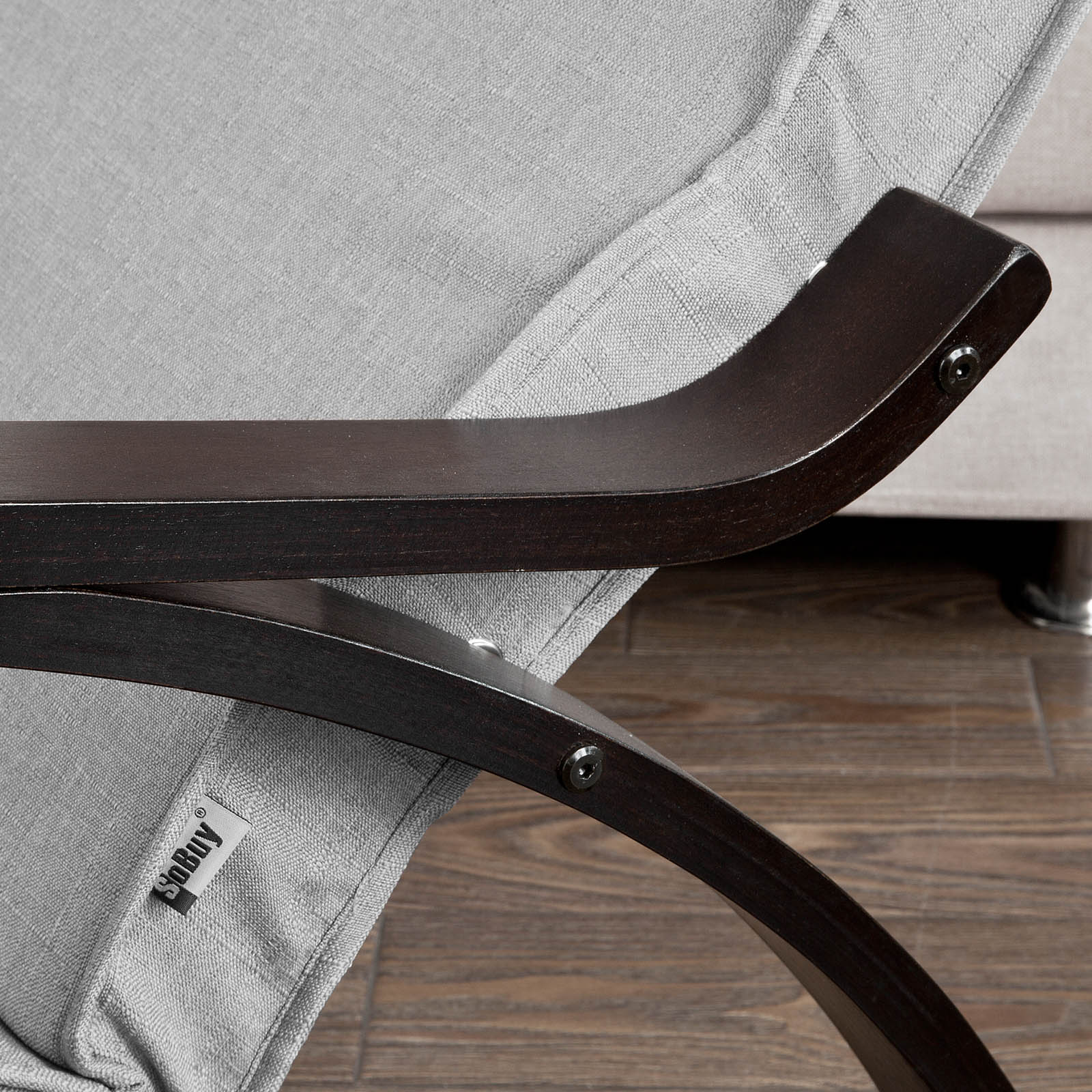 SoBuy | Fauteuil à bascule | Fauteuil allaitement Gris | FST20-HG