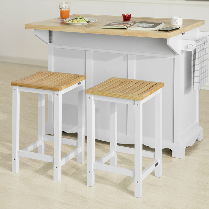 SoBuy | Set di 2 sgabelli | Sedia in legno | Sedia da cucina | Altezza seduta 61cm | FST29-WNx2