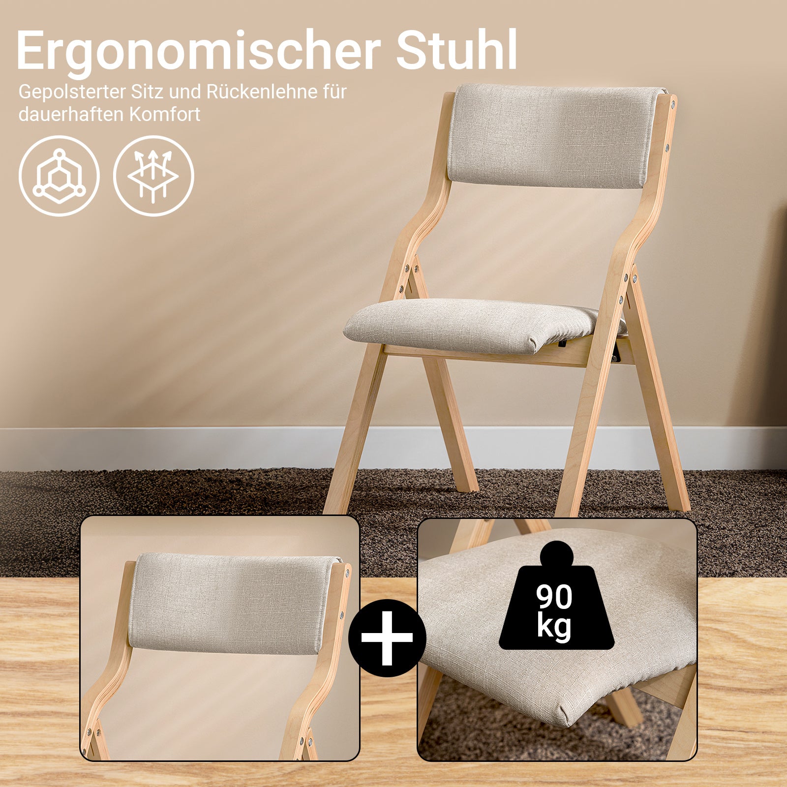 SoBuy | Chaise pliante | Chaise de cuisine | Chaise de bureau pour enfant | Gris clair | FST40-HG