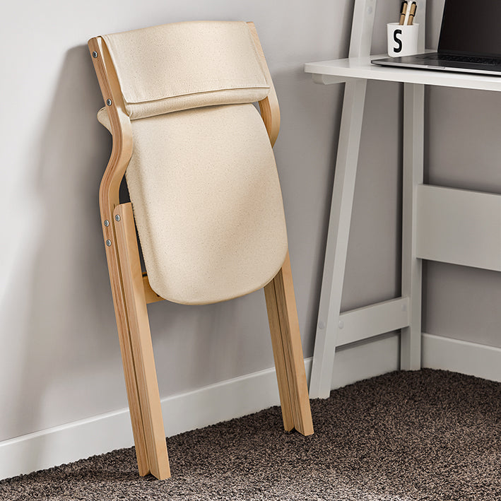 Prévente | SoBuy | Lot de 2 chaises pliantes en bois | Chaise de cuisine | Chaise de bureau pour enfants | Blanc | FST40-Wx2