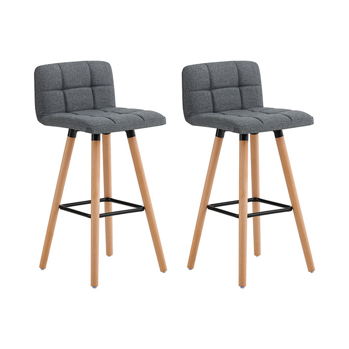 SoBuy | Sgabelli da bar set da 2 | Sgabelli da bancone | Altezza seduta 68cm | Grigio scuro | FST50-DGx2