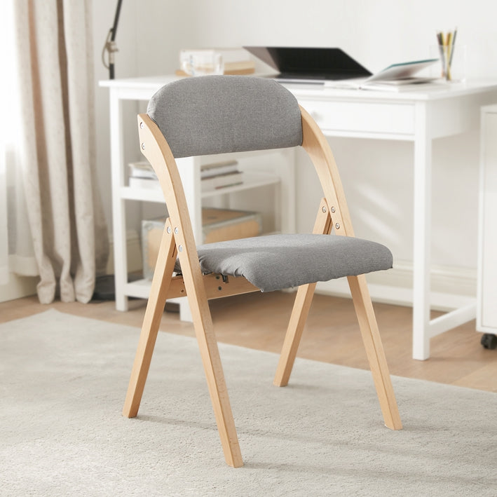 SoBuy | Sedia pieghevole | Sedia da cucina l Sedia da scrivania | Grigio chiaro | FST92-N