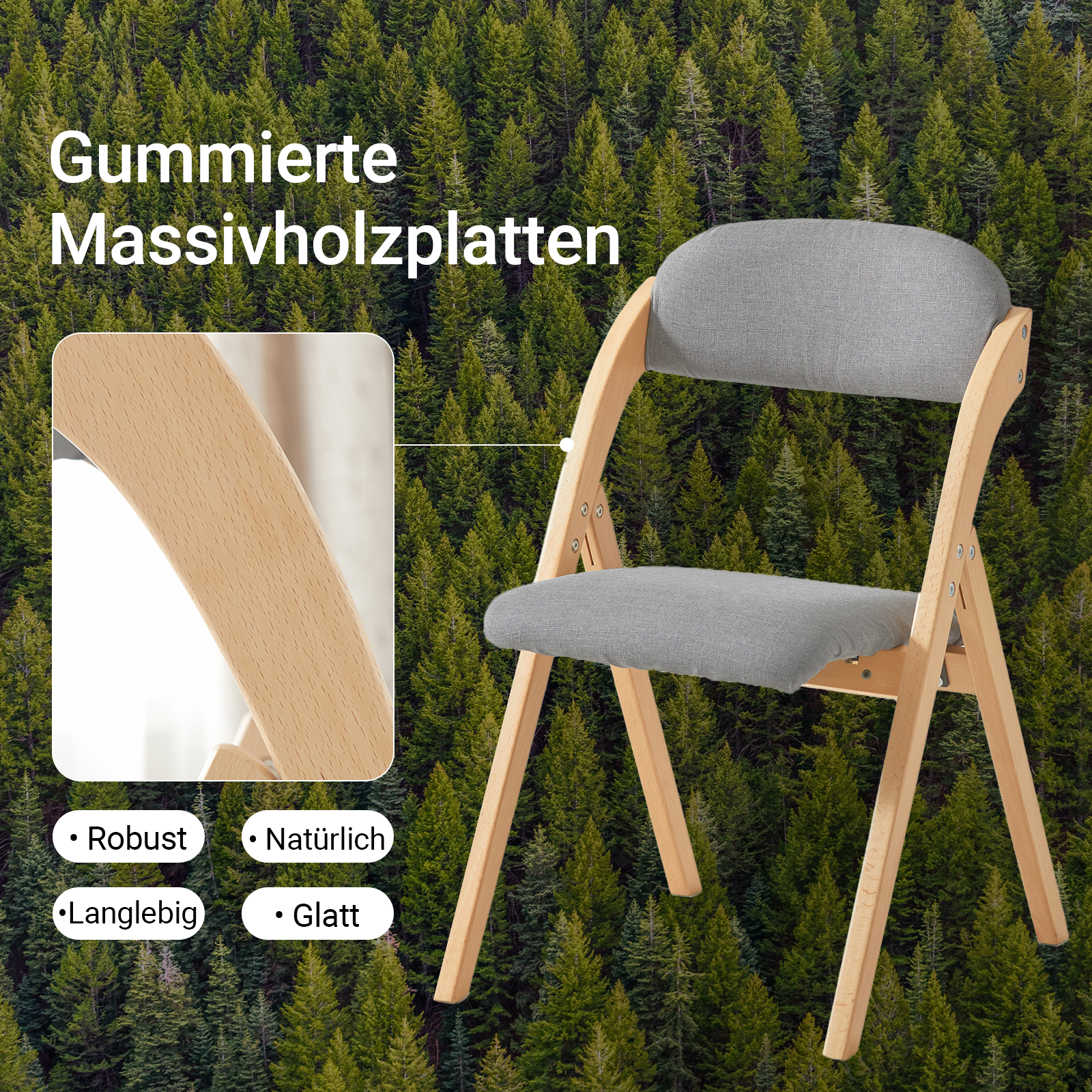SoBuy | Klappstuhl | Küchenstuhl l Schreibtischstuhl | Hellgrau | FST92-N