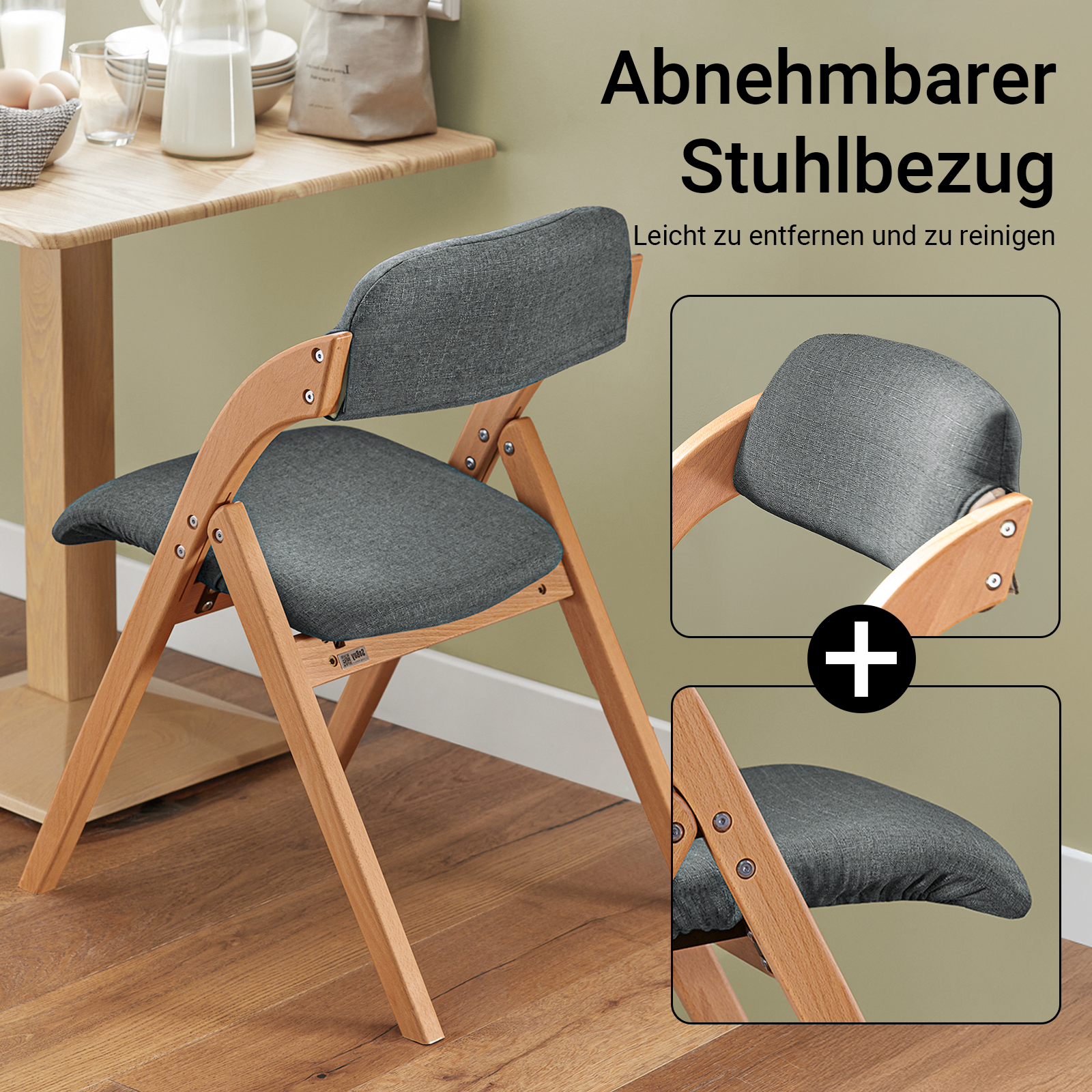 SoBuy 2er Set Klappstuhl Gepolstert | Ergonomische EsszimmerstĂŒhle Klappbar | FST92-SGx2