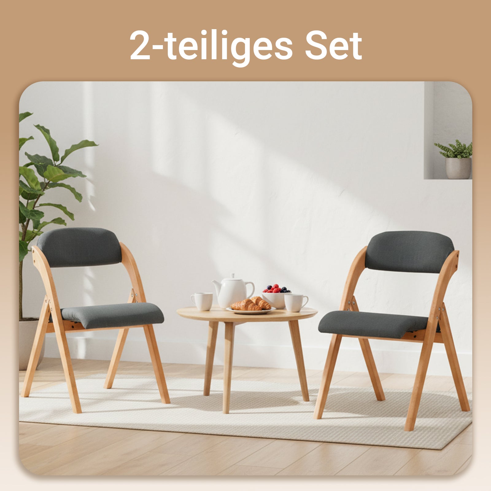 SoBuy 2er Set Klappstuhl Gepolstert | Ergonomische EsszimmerstĂŒhle Klappbar | FST92-SGx2