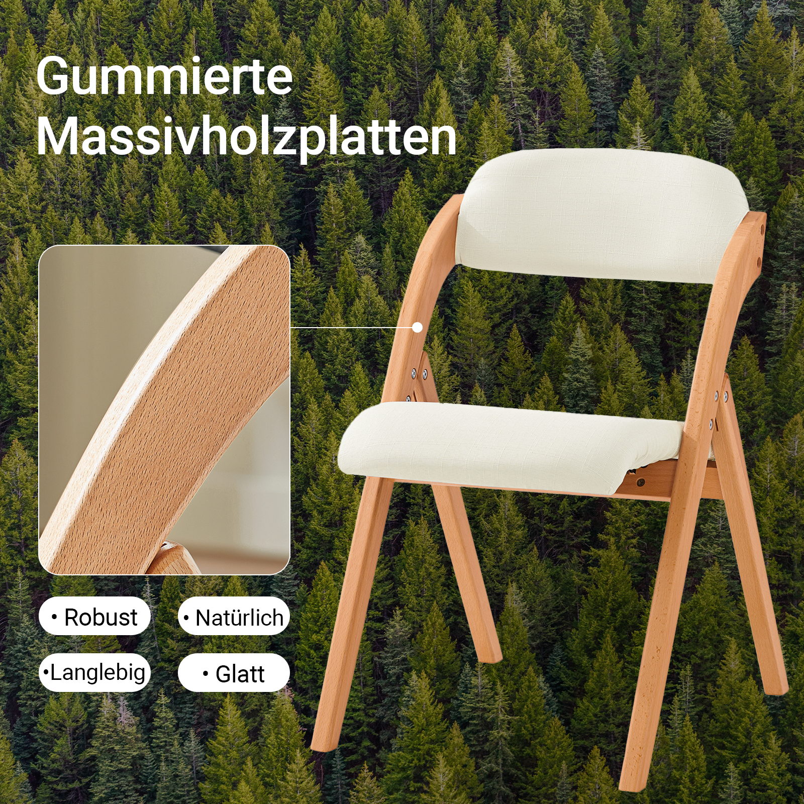 SoBuy | 2er Set Klappstuhl | Küchenstuh l Schreibtischstuhl | Weiß | FST92-Wx2