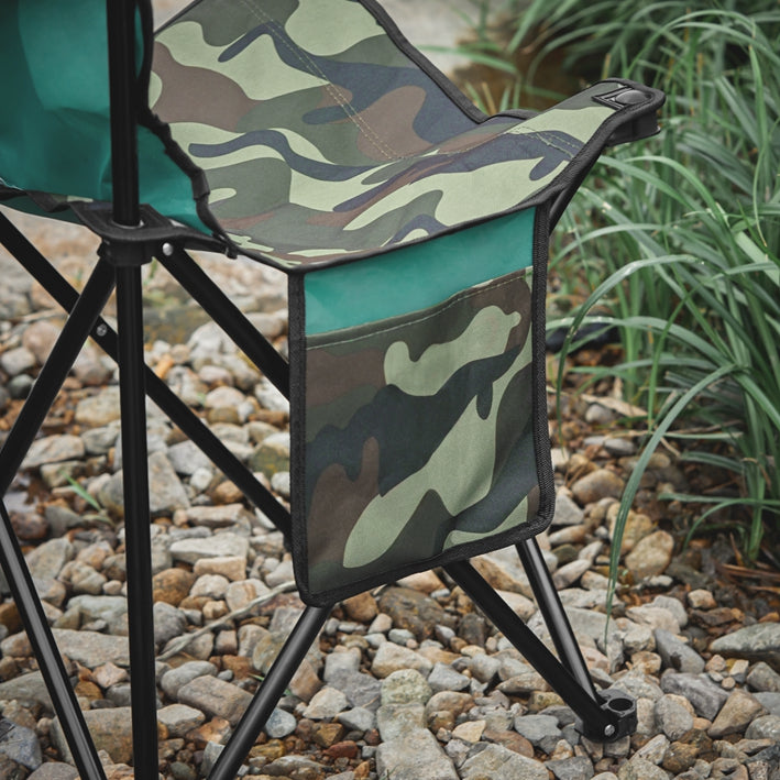 SoBuy | Chaise de camping | Chaise de pêche avec sac de transport | Chaise pliante | Camouflage | FST96-TN