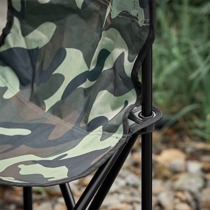 SoBuy | Chaise de camping | Chaise de pêche avec sac de transport | Chaise pliante | Camouflage | FST96-TN