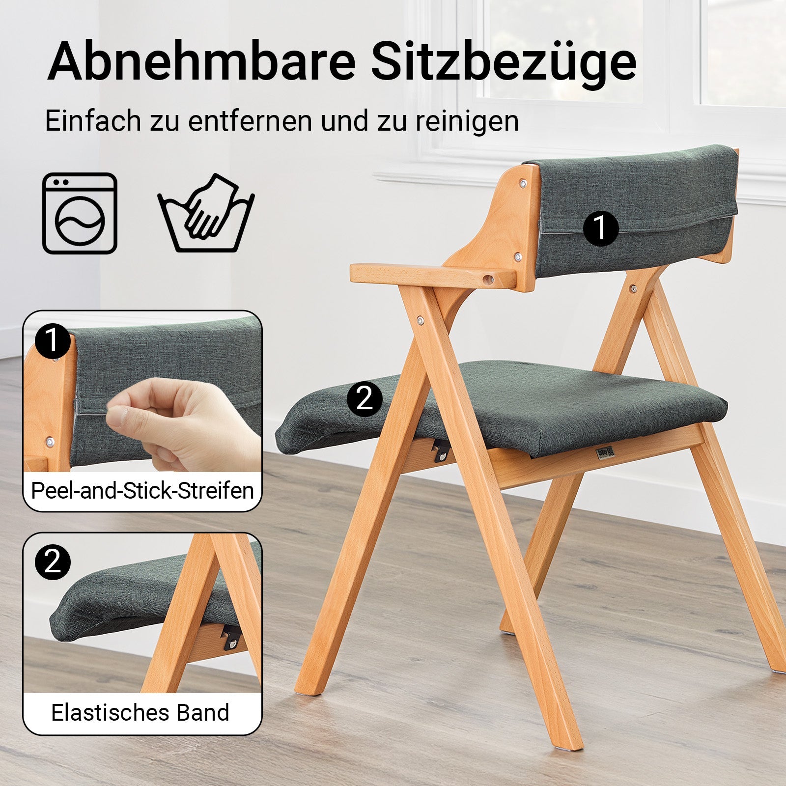 Prévente | SoBuy | Chaise pliante | Chaise de cuisine | Chaise de bureau | Gris foncé | FST98-SG