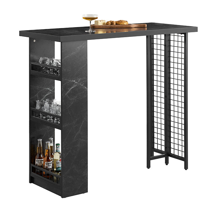 SoBuy | Tavolo da bar | Tavolo da pranzo | Tavolo da cucina | Tavolo da balcone | Nero | FWT100-SCH