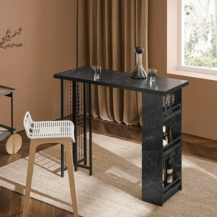 SoBuy | Tavolo da bar | Tavolo da pranzo | Tavolo da cucina | Tavolo da balcone | Nero | FWT100-SCH